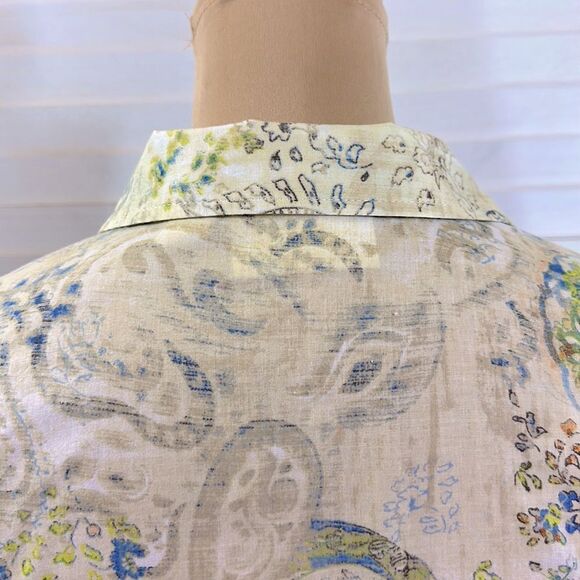 Chico’s Tunic Shirt Size 0 Small Size 4 Lightweight Roll Tab - Picture 8 of 14